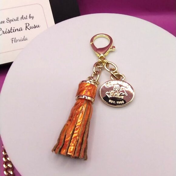 Brahmin Single Tassel Orange potion color - Picture 1 of 2